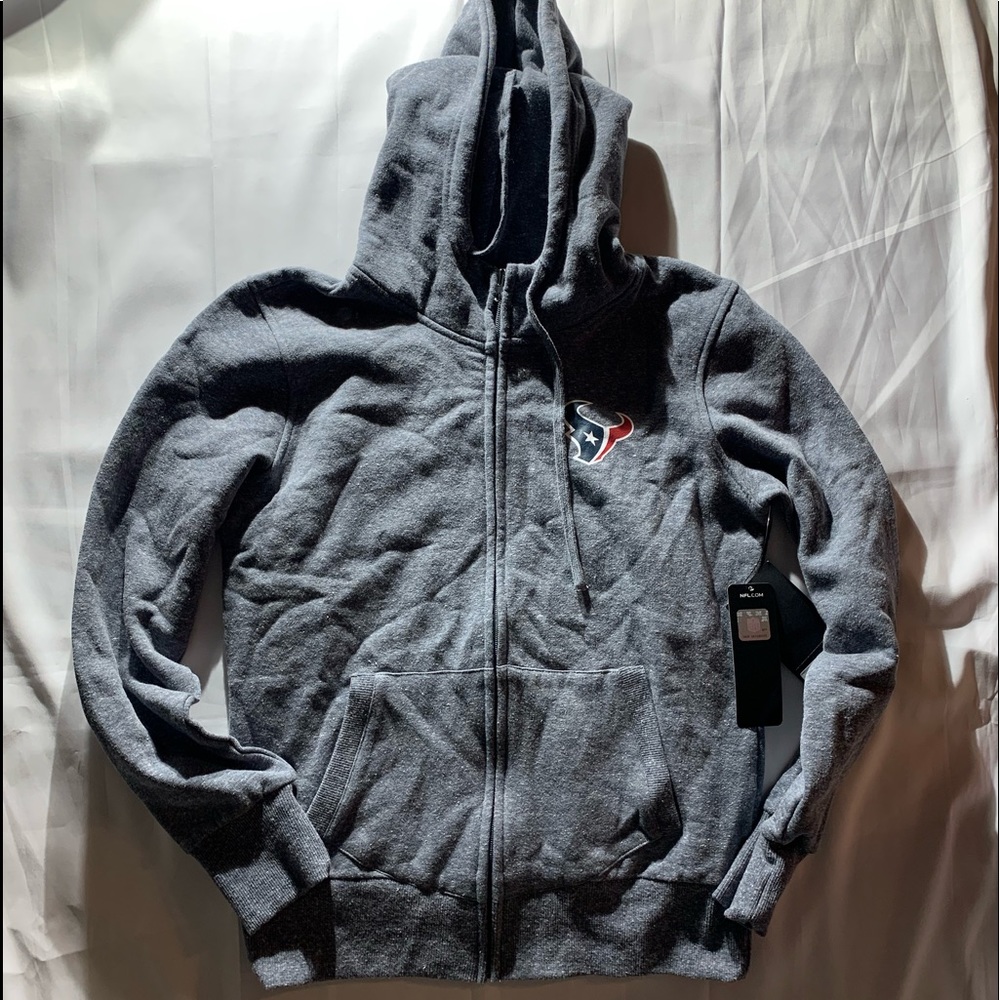 NFL Size S Nightfall Hoodie Sweatshirt Houston Texas Cotton Blend Length 24” #D